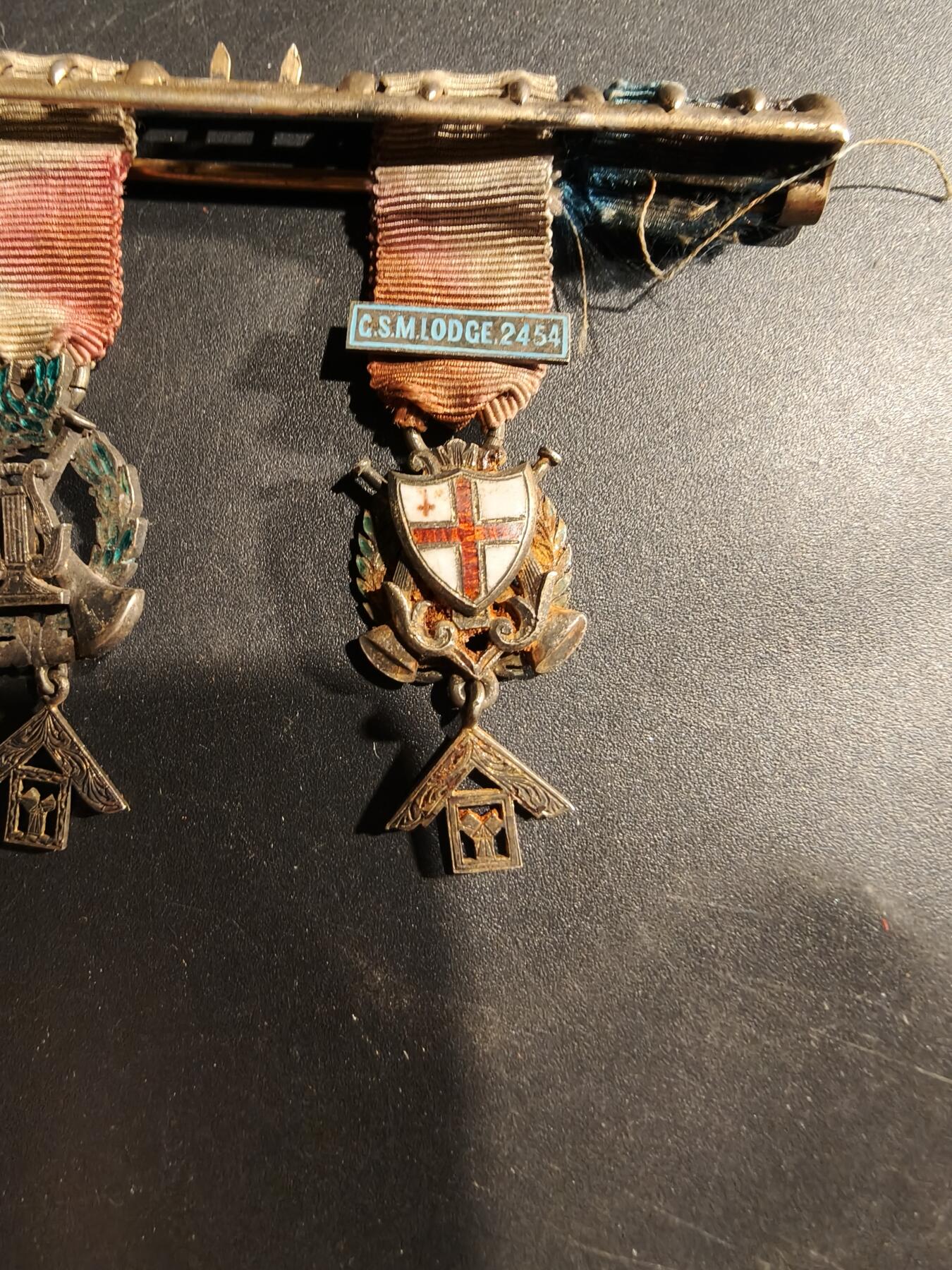 老王徽章第181期 英国共济会迷你4联排    银质珐琅