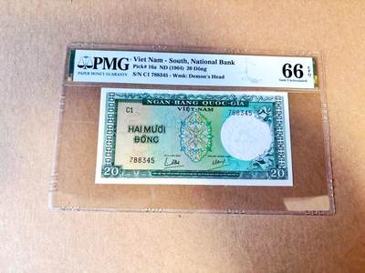 【Blue Auction】世界纸币精拍第785期——18级TOP拍卖/信誉/品质/专业/高效💫 - 南越 1964年20盾 PMG66EPQ 