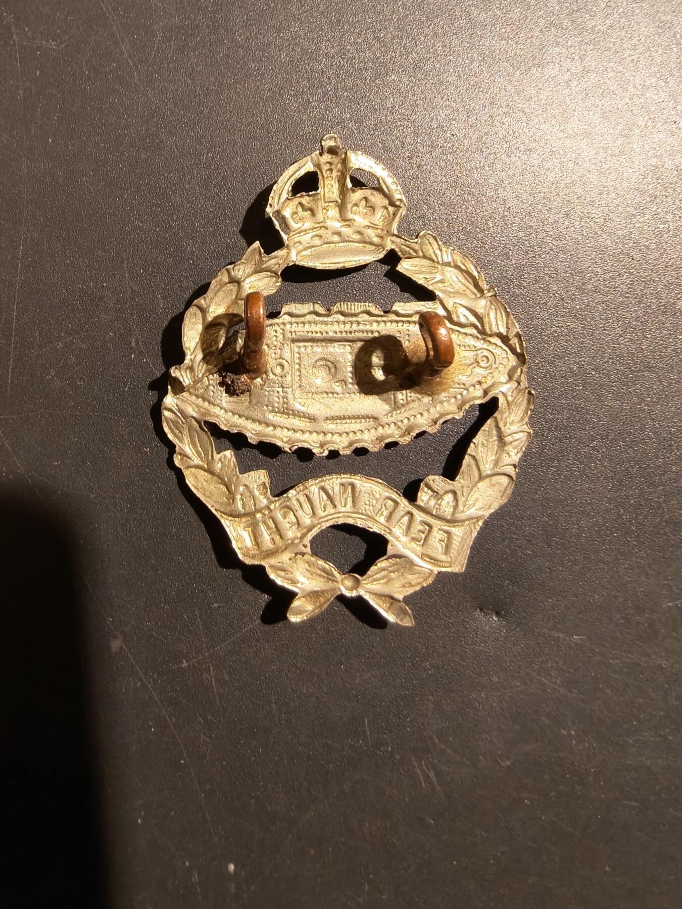 老王徽章第181期 英国皇家坦克团帽徽    二战时期