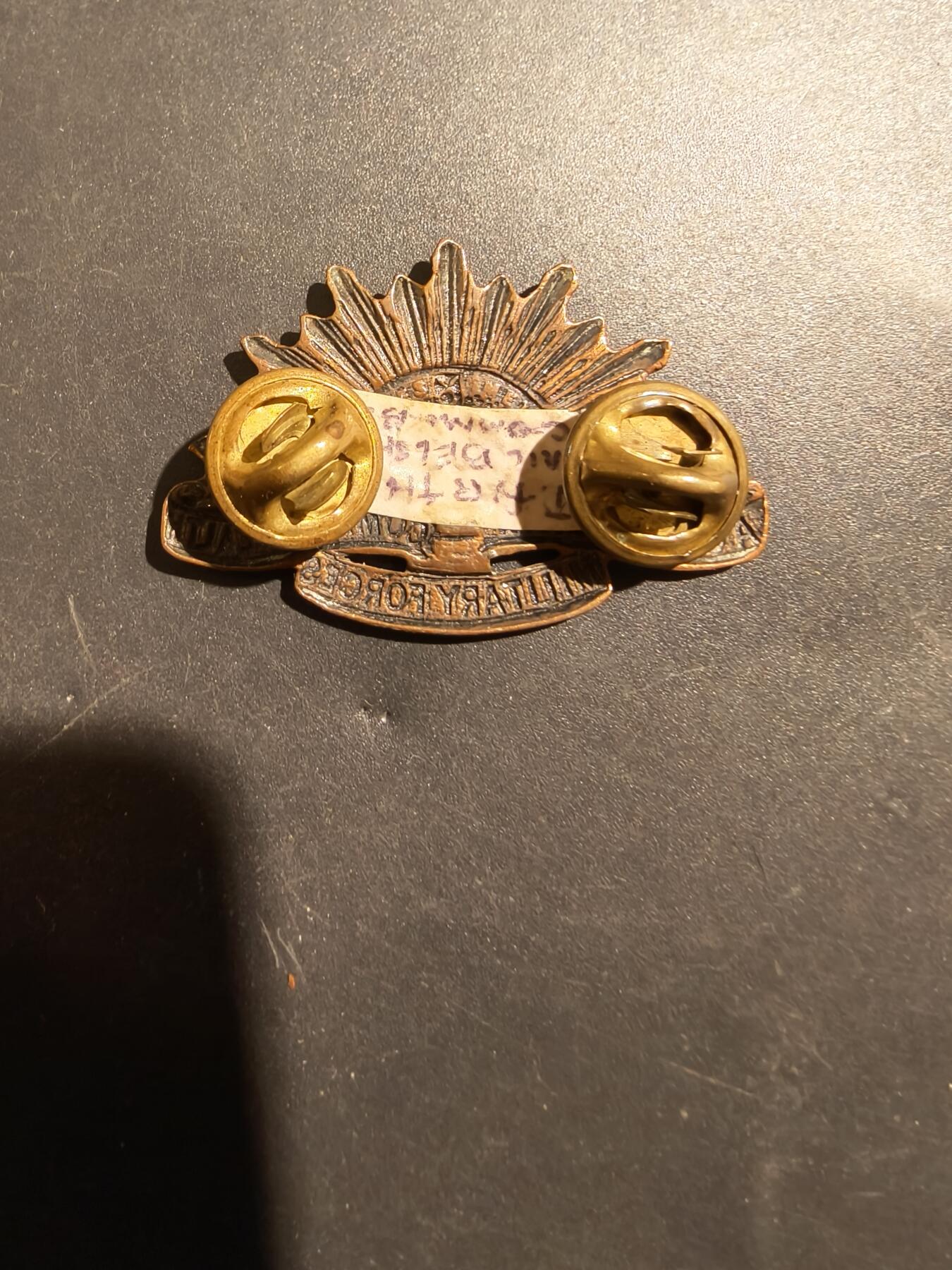 老王徽章第181期 英联邦澳大利亚远征军领章    一战时期