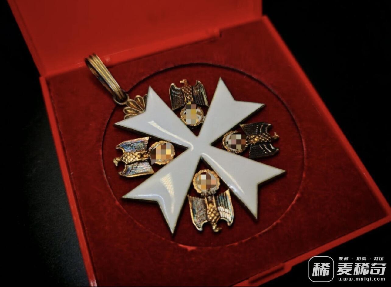 杂勋专场 德国战后原厂制作德三雄鹰勋章（银制热珐琅镀金）