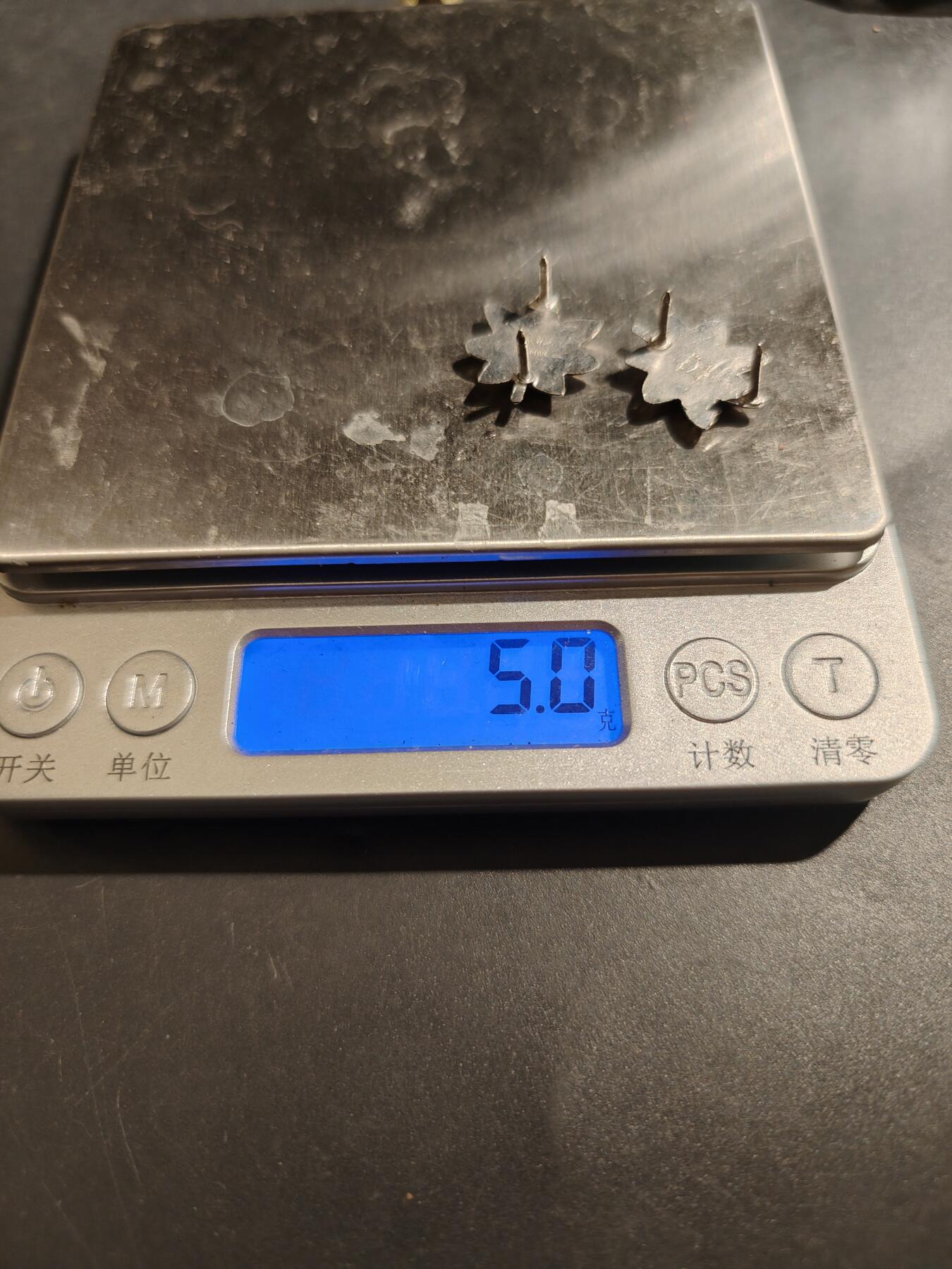 老王徽章第181期 美国海军陆战队中校金属军衔一组     925银    5g