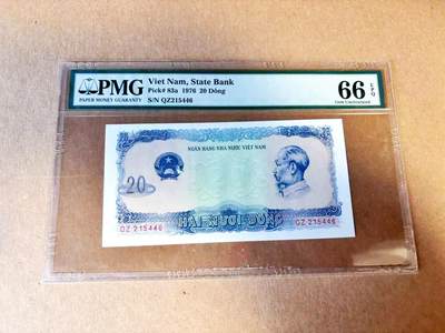 【Blue Auction】世界纸币精拍第785期——18级TOP拍卖/信誉/品质/专业/高效💫 - 越南 1976年20盾 PMG66EPQ 