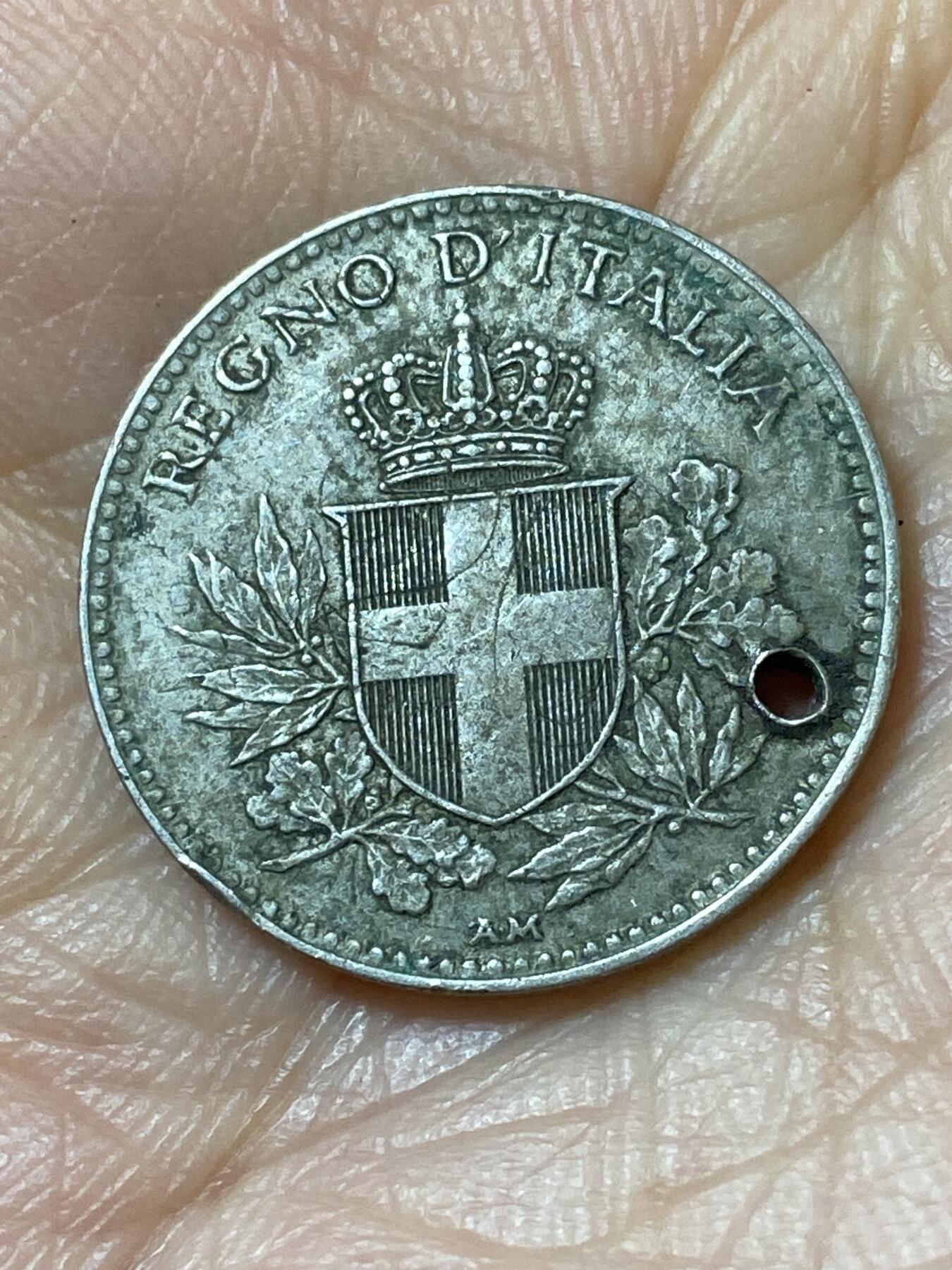 2026年第二十一场(总第一百九十场）外国好品散币场(免佣金) 打孔–意大利王国1919年20分(维托里奥·埃马努埃莱三世第三套，仅发行3年)