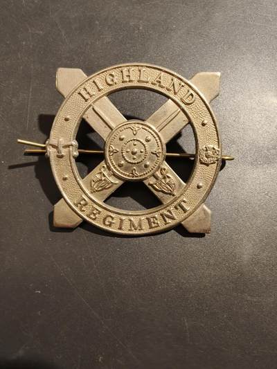 老王徽章第181期 - 英国陆军高地团帽徽    一战时期
