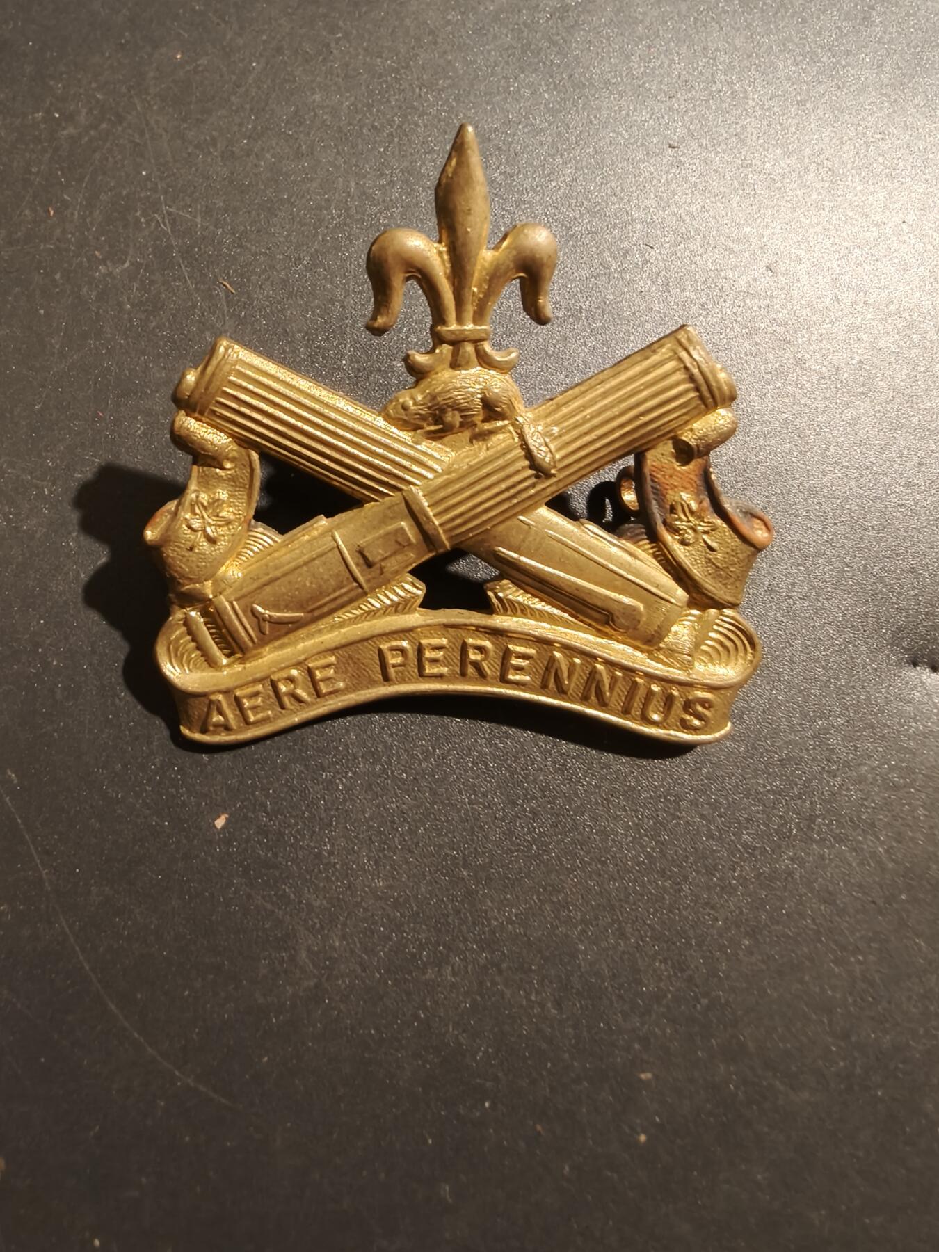 老王徽章第181期 英联邦加拿大肖迪埃团(重机枪团)帽徽     二战时期      这个步兵团是二战期间唯一在诺曼底登陆日（1944年6月6日）登陆朱诺海滩的法语加拿大部队。该团隶属于加拿大第3步兵师第8步兵旅，在登陆后继续在北欧作战。  