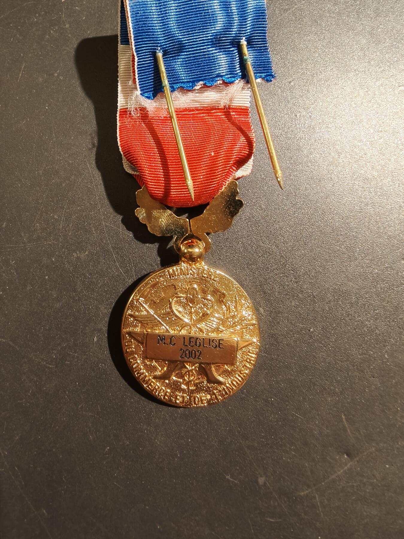 老王徽章第181期 法国金级劳工奖章   2002年实发   工商部