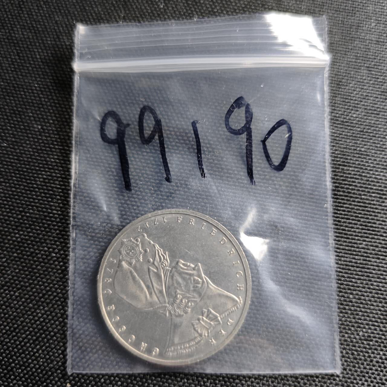 KK钱币收藏小铺  第399期  百期特拍（四拍之三）2月预留时间 周末发货  1986德国5马克纪念币 好品