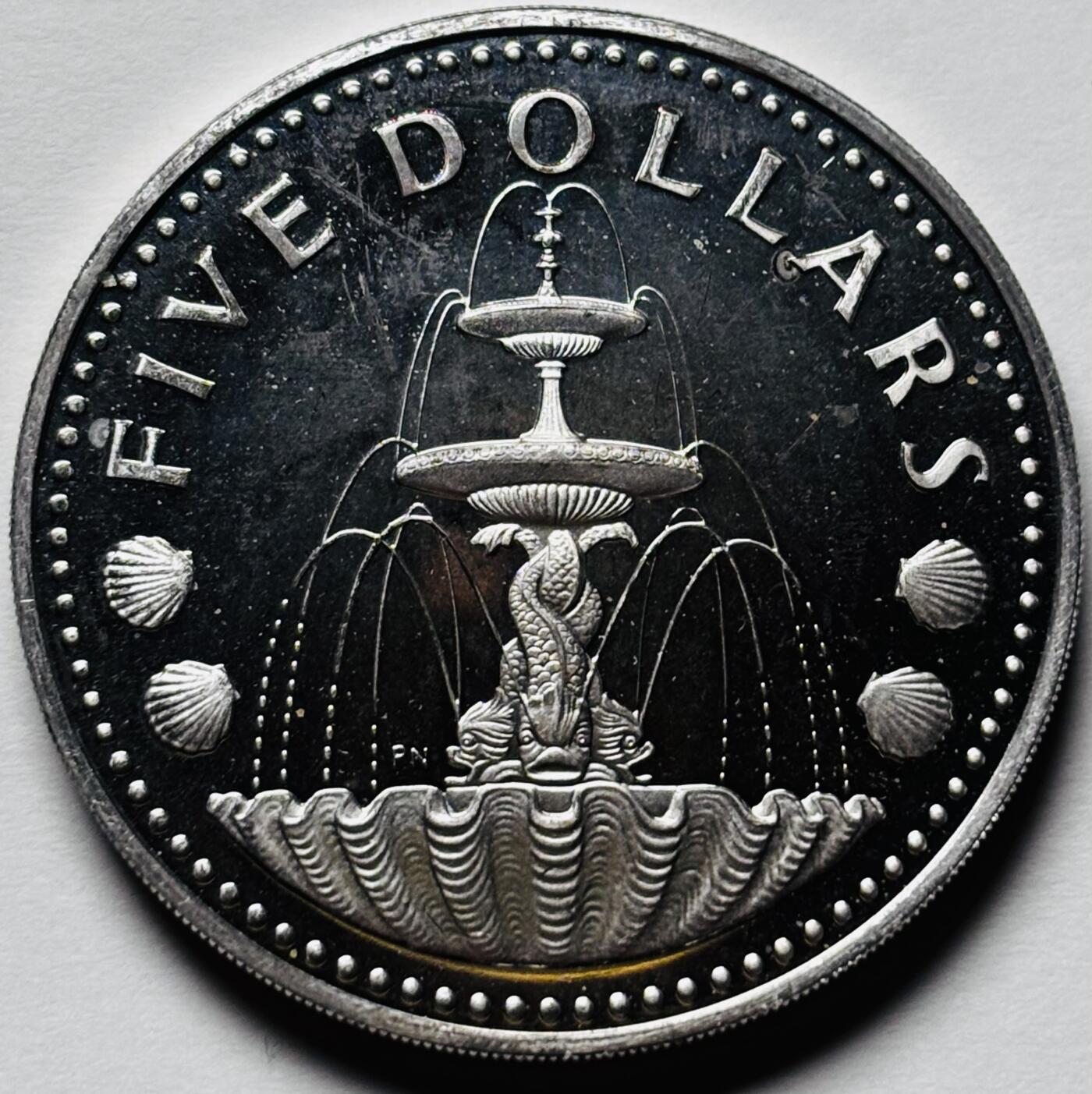 【金马踏春，泉马奔腾】2026 年新年贺岁场，（定于年初五接财神截拍）祝各位老板马到成功，马上有钱，愿岁岁平安喜乐顺遂 全新 1973年巴巴多斯五元精制纪念银币 31 克 800 银