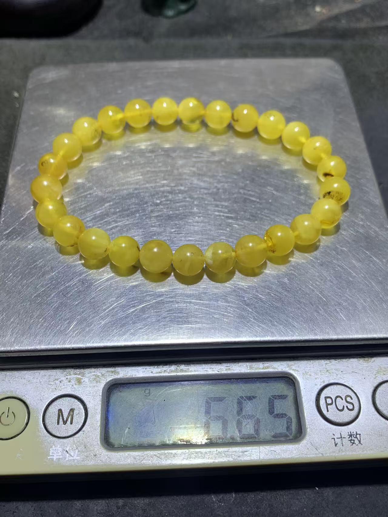 天然乌克兰蜜蜡手串1条！