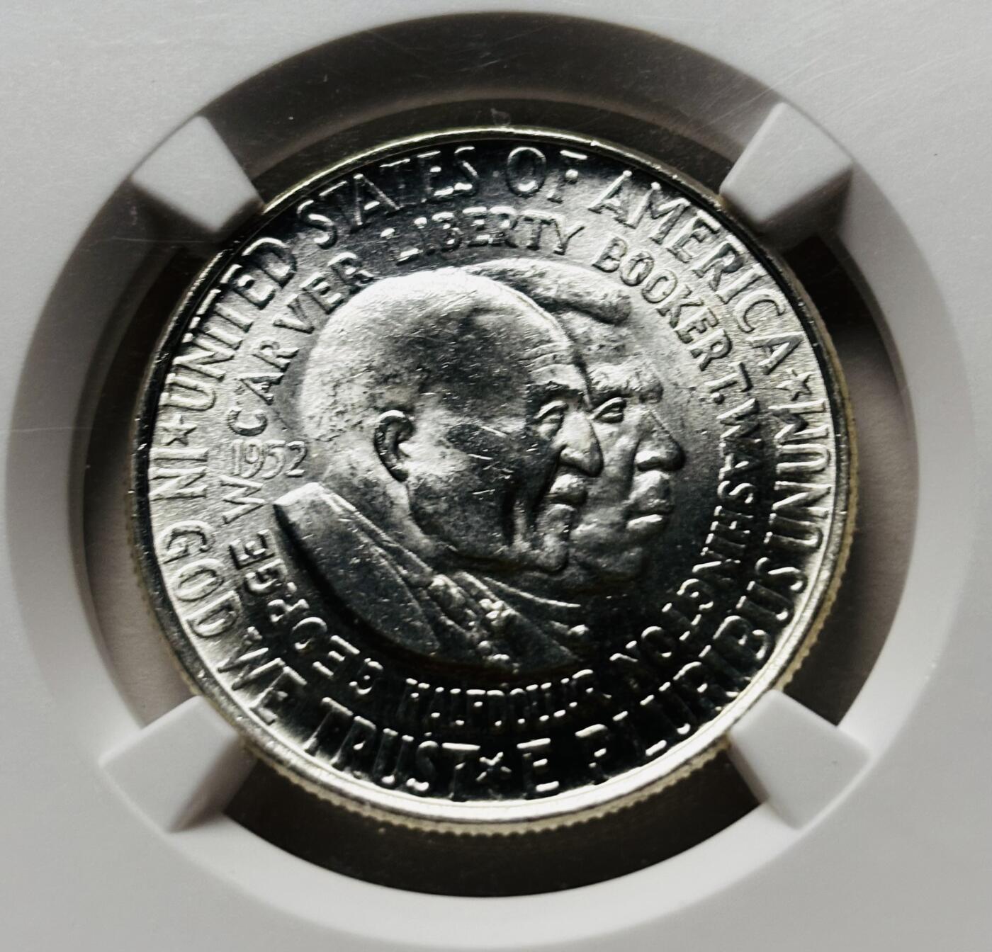 【金马踏春，泉马奔腾】2026 年新年贺岁场，（定于年初五接财神截拍）祝各位老板马到成功，马上有钱，愿岁岁平安喜乐顺遂 NGC MS63 分 1952 年美国 50 分地图银币，转光爆裂，细节看图