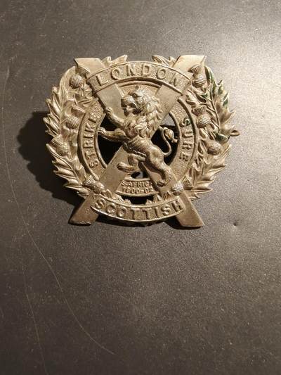 老王徽章第181期 - 英国陆军伦敦苏格兰团帽徽    一战时期