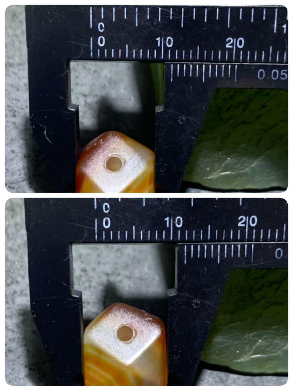 精美高玉化冻料天眼纹缠丝玛瑙唐八棱珠一颗，