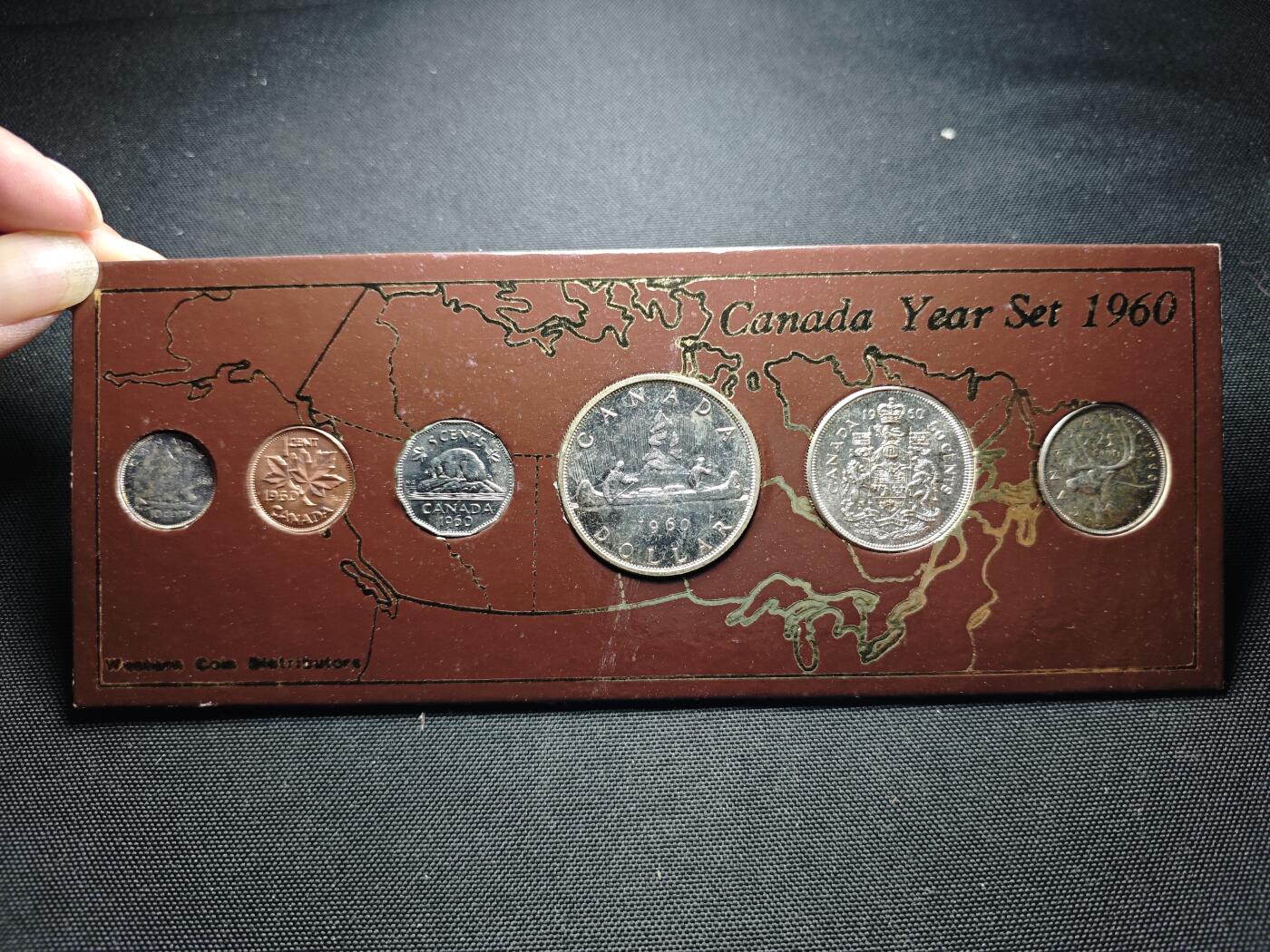 KK钱币收藏小铺  第400期  百期特拍（四拍之四）2月预留时间 周末发货  1960加拿大大小面值清年一套 含4枚银币