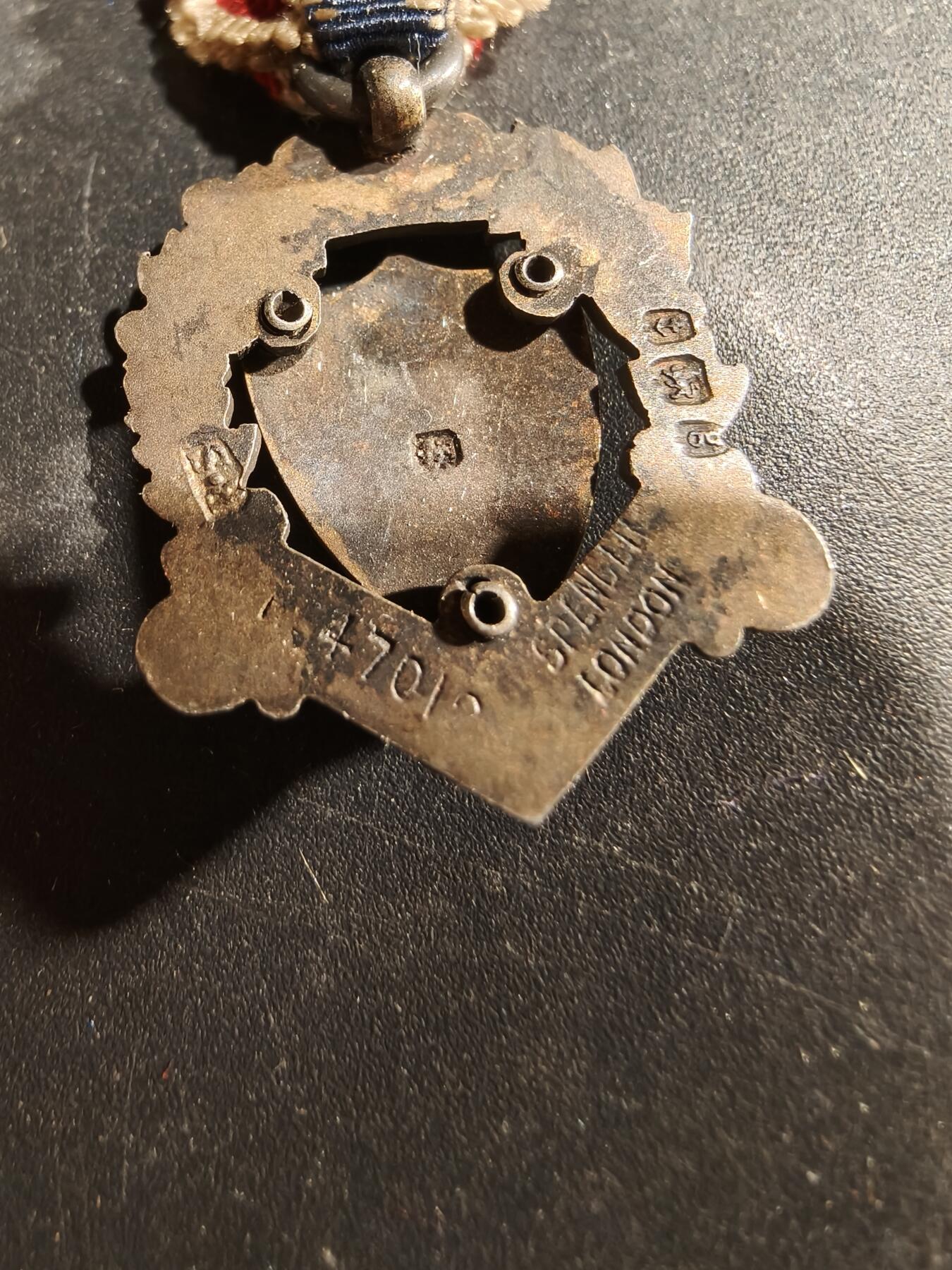 老王徽章第181期 英国共济会奖章    迷你尺寸    925银珐琅    5.6g