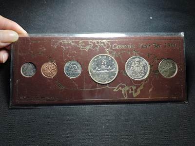 KK钱币收藏小铺  第400期  百期特拍（四拍之四）2月预留时间 周末发货 -  1960加拿大大小面值清年一套 含4枚银币