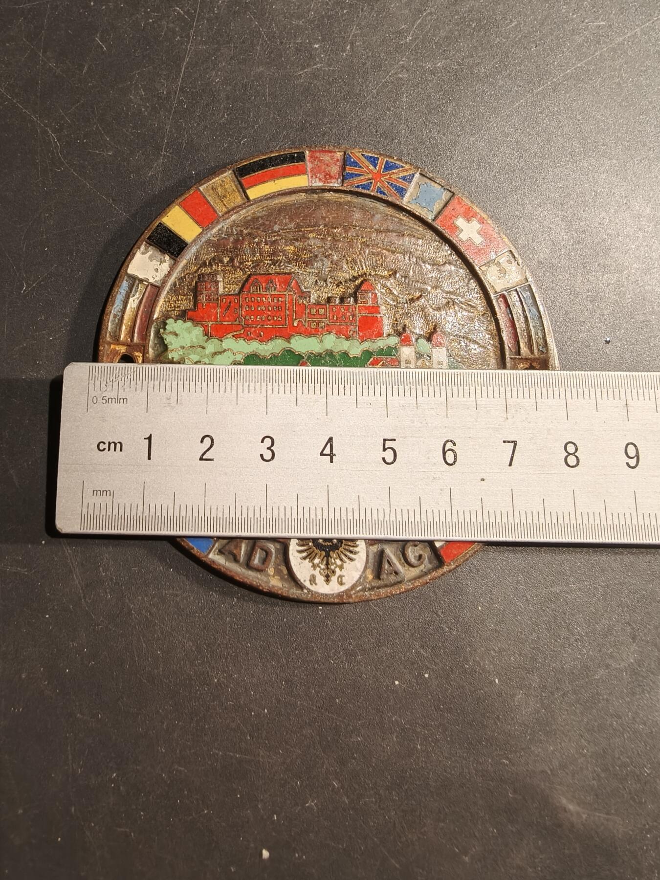 老王徽章第181期 德国1967年ADAC海德堡-莱门国际聚会纪念章    直径80mm    重量100g