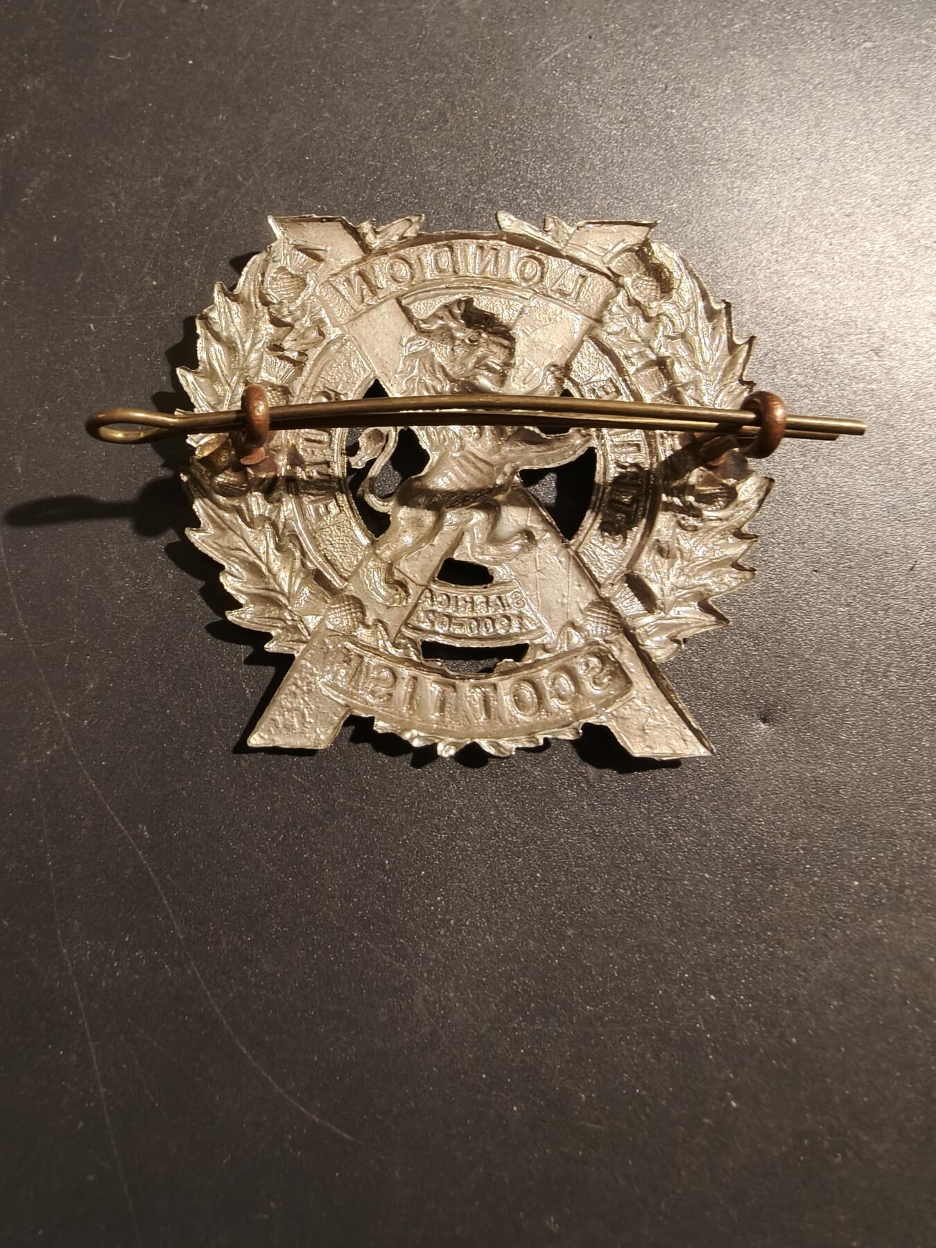 老王徽章第181期 英国陆军伦敦苏格兰团帽徽    一战时期