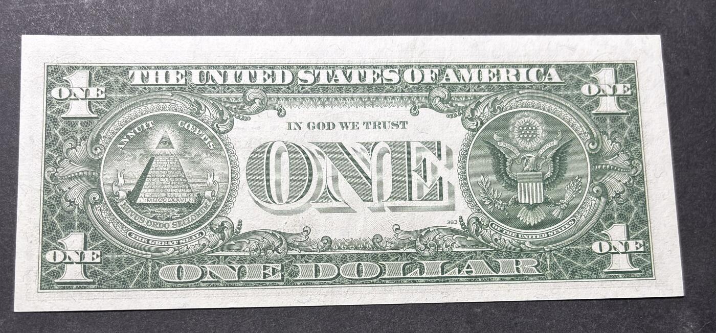 【金马踏春，泉马奔腾】2026 年新年贺岁场，（定于年初五接财神截拍）祝各位老板马到成功，马上有钱，愿岁岁平安喜乐顺遂 全新少见 1957 年蓝印版美国 1 美元，尾号 543