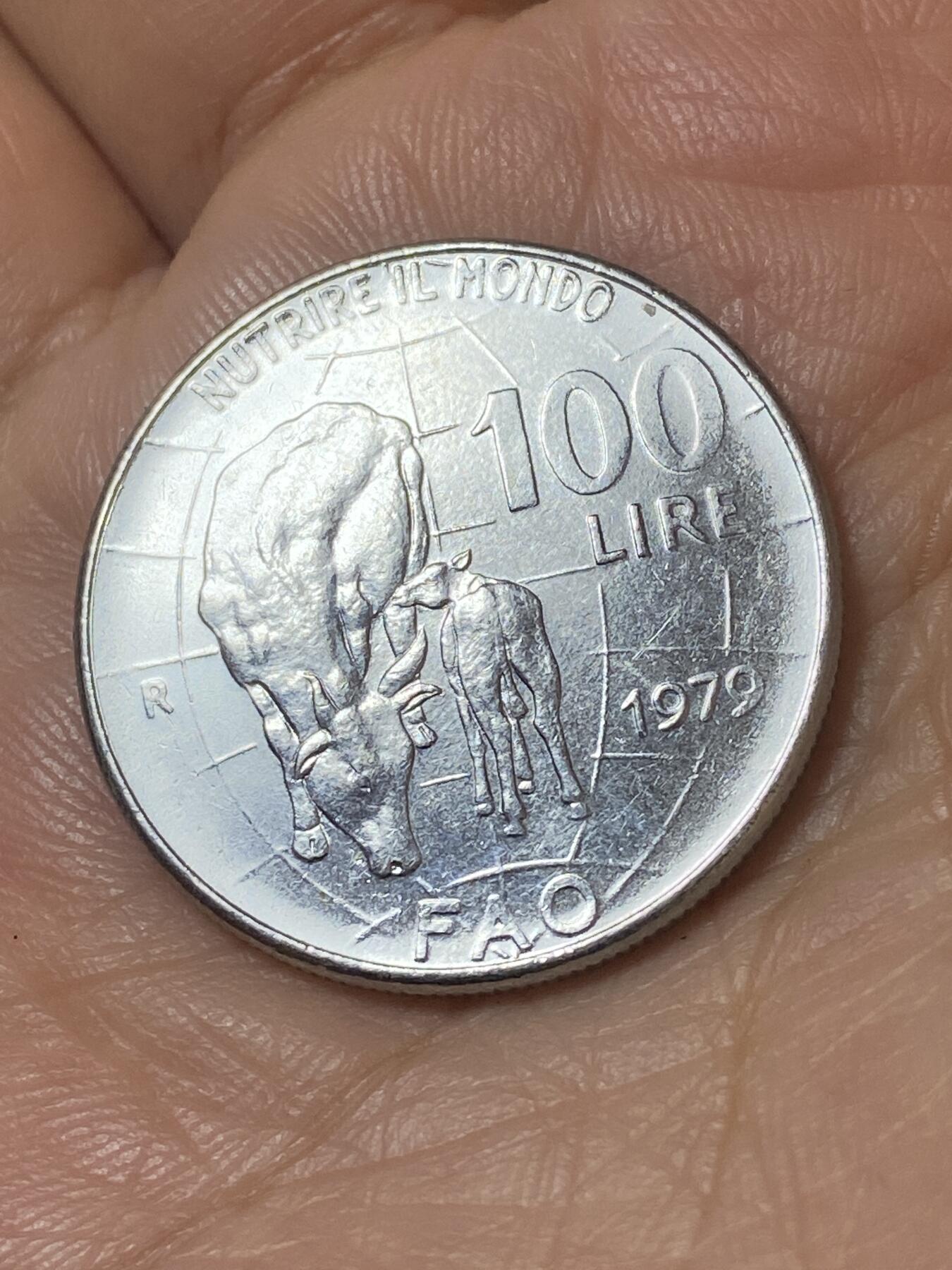 2026年第二十一场(总第一百九十场）外国好品散币场(免佣金) 意大利🇮🇹1979年100里拉(FAO纪念币)