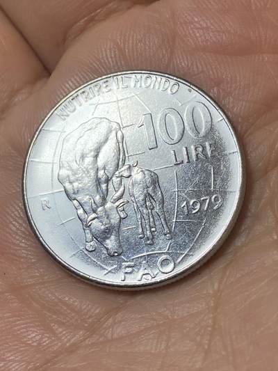 2026年第二十一场(总第一百九十场）外国好品散币场(免佣金) - 意大利🇮🇹1979年100里拉(FAO纪念币)