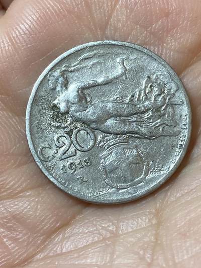 2026年第二十一场(总第一百九十场）外国好品散币场(免佣金) - 意大利王国1913年20分(维托里奥·埃马努埃莱三世第二套)