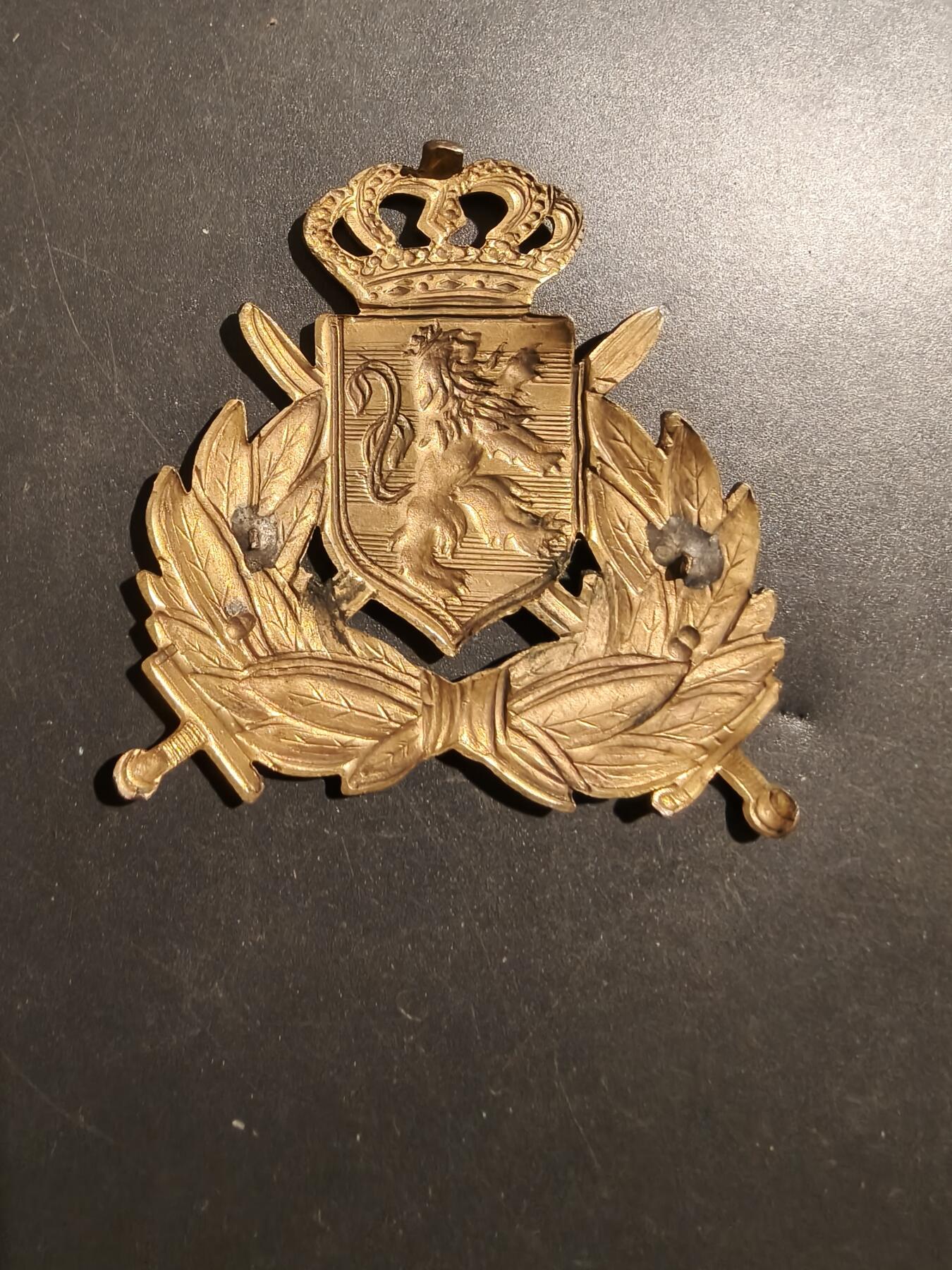 老王徽章第181期 卢森堡陆军帽徽   二战时期