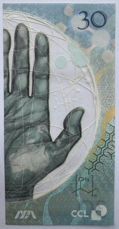 2026第3场（总第230期）：精品测试钞、外钞综合场 - 红色荧光/CCL塞卡瑞希 “Guardian塑料钞发行30周年～手型”塑料测试钞UNC