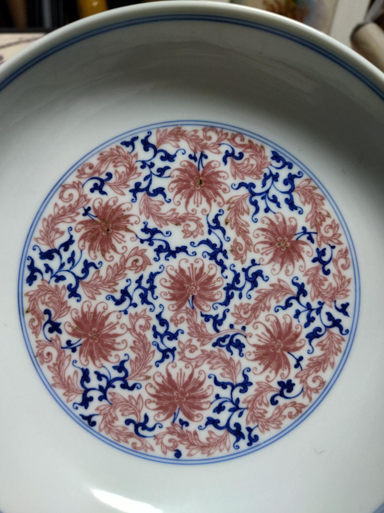 清代 雍正 青花盘