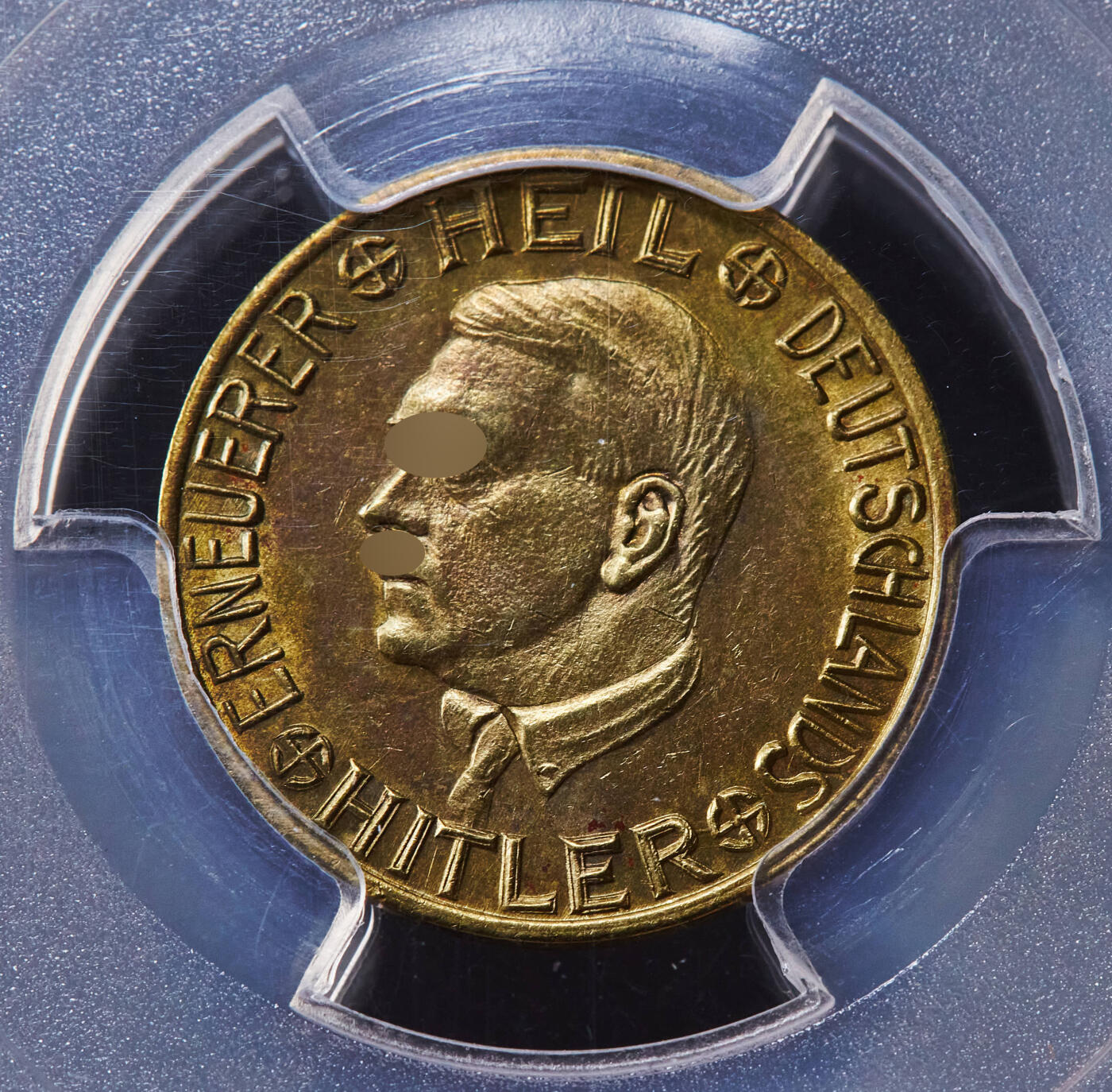 【俄甄集藏】马年新春第一拍 2026年(048)02-25星期三 晚 19:30 全场包邮 德国第三帝国1938年总理头像30芬尼代用铜币，PCGS MS62，原光品相，MS难得，原图联系客服或前往对应官网进行查询