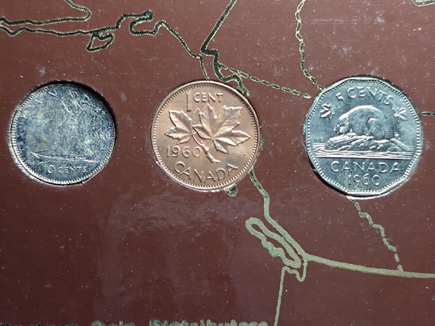 KK钱币收藏小铺  第400期  百期特拍（四拍之四）2月预留时间 周末发货  1960加拿大大小面值清年一套 含4枚银币