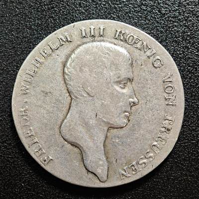 【德藏】世界币章拍卖第165期（拍品征集中~欢迎藏友联系） - 1814年 德国普鲁士王国 腓特烈·威廉三世 1帝国泰勒银币 直径约：35.9mm；重约：21.9g