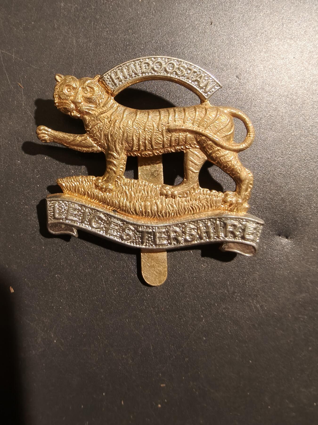 老王徽章第181期 英国莱斯特郡步兵团帽徽    二战时期