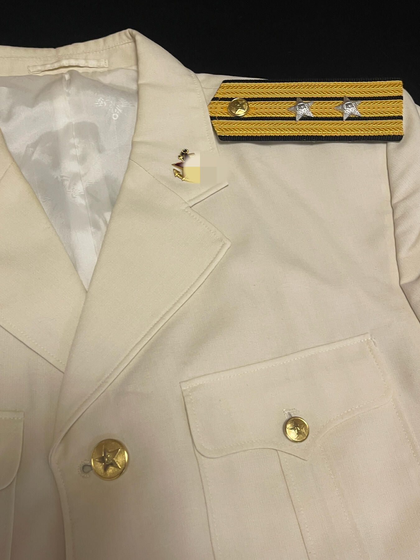 杂勋专场 南苏联Au04式海军常服一套，有衣服帽子领带肩章帽罩两幅