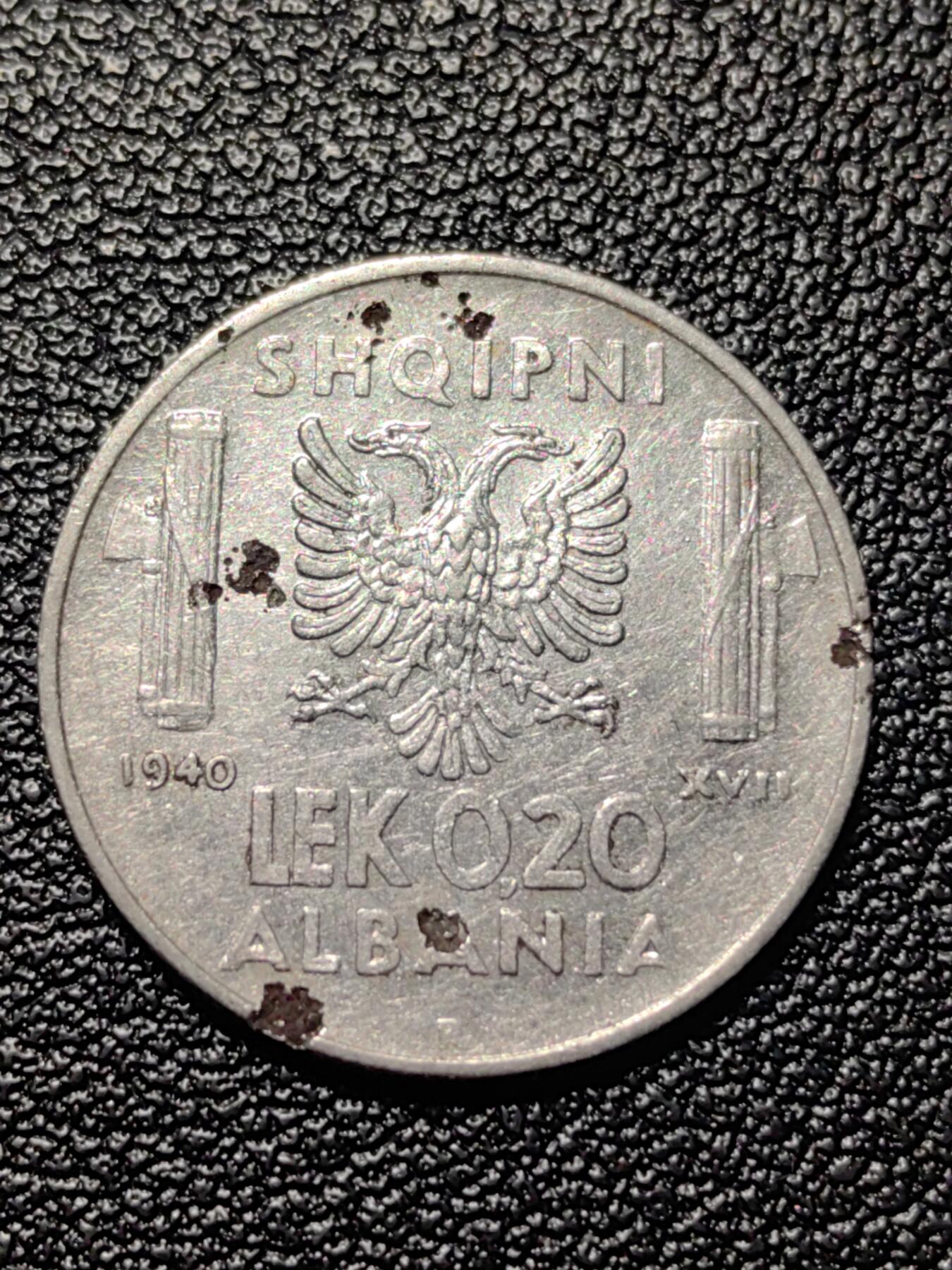 靖甫拍卖第三场 意占阿尔巴尼亚0.2列克 1940年