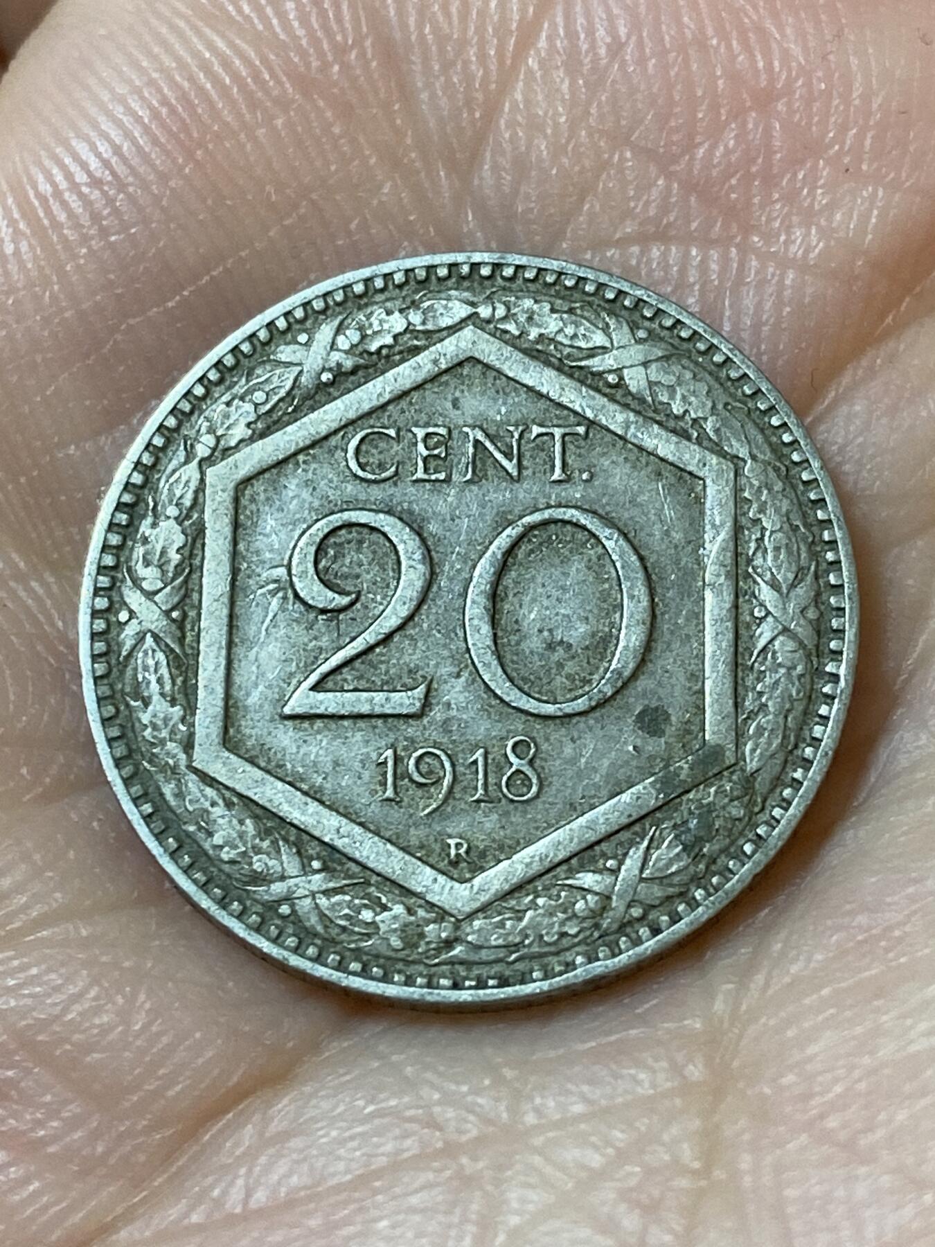 2026年第二十一场(总第一百九十场）外国好品散币场(免佣金) 意大利王国1918年20分(维托里奥·埃马努埃莱三世第三套，首发年仅发行3年)