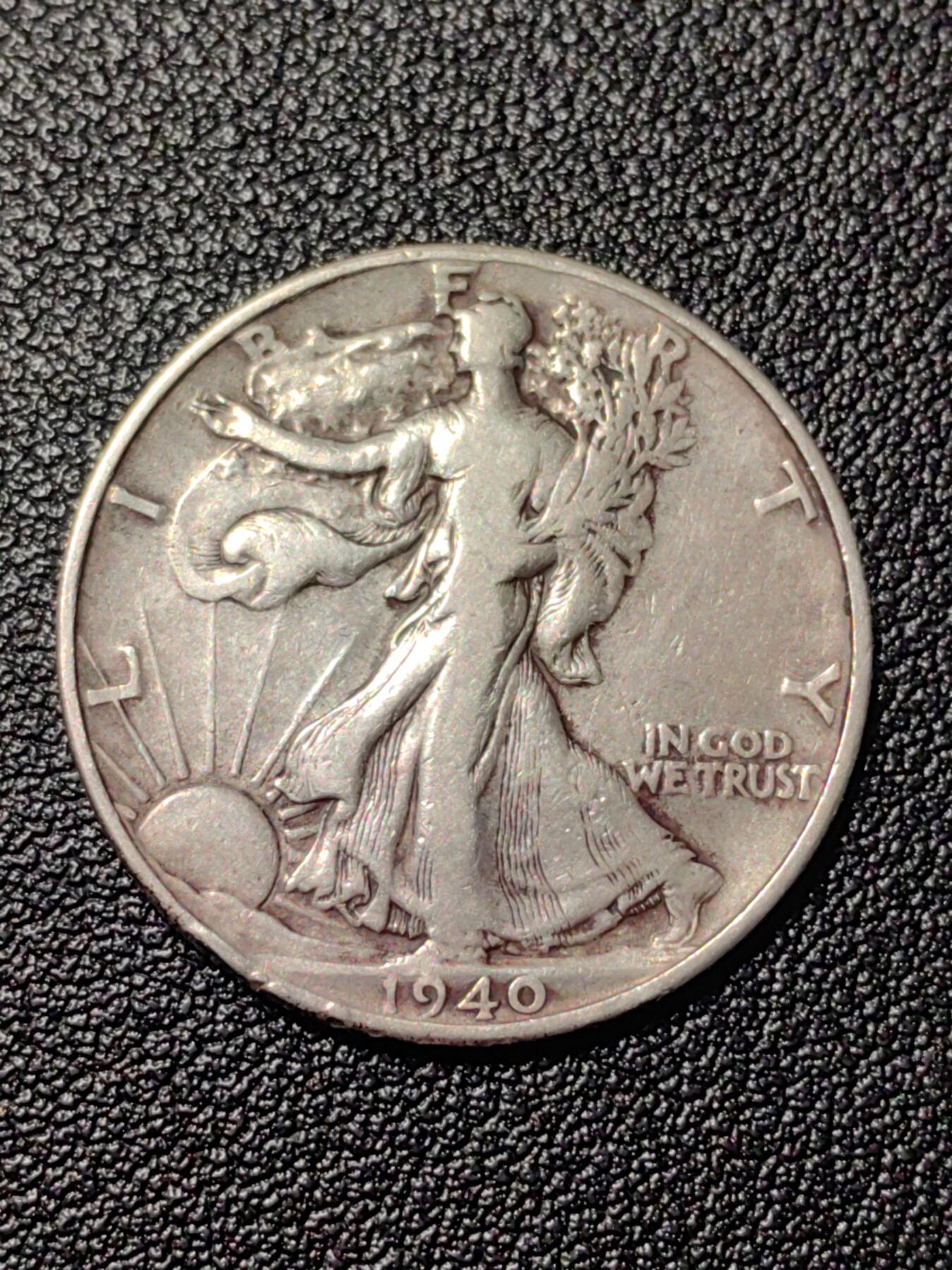 靖甫拍卖第三场 美国50分银币1940年 12.4克