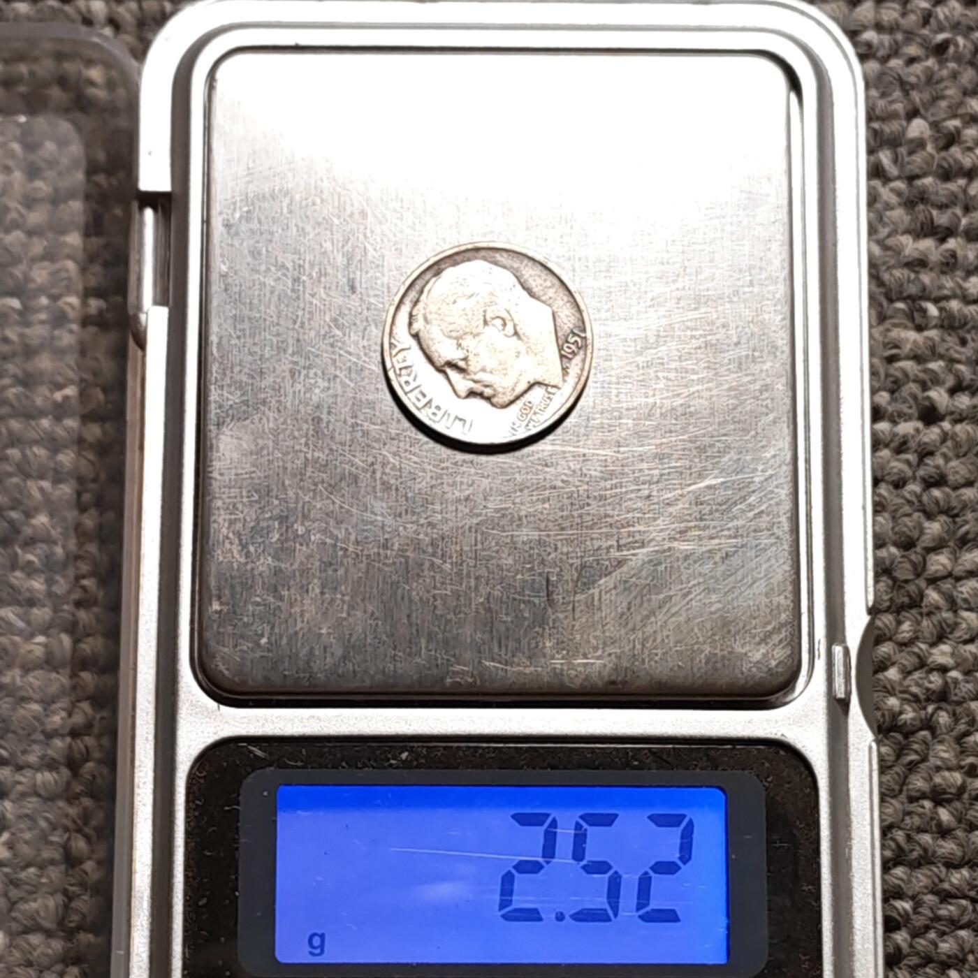 1951年美国罗斯福10分小银币