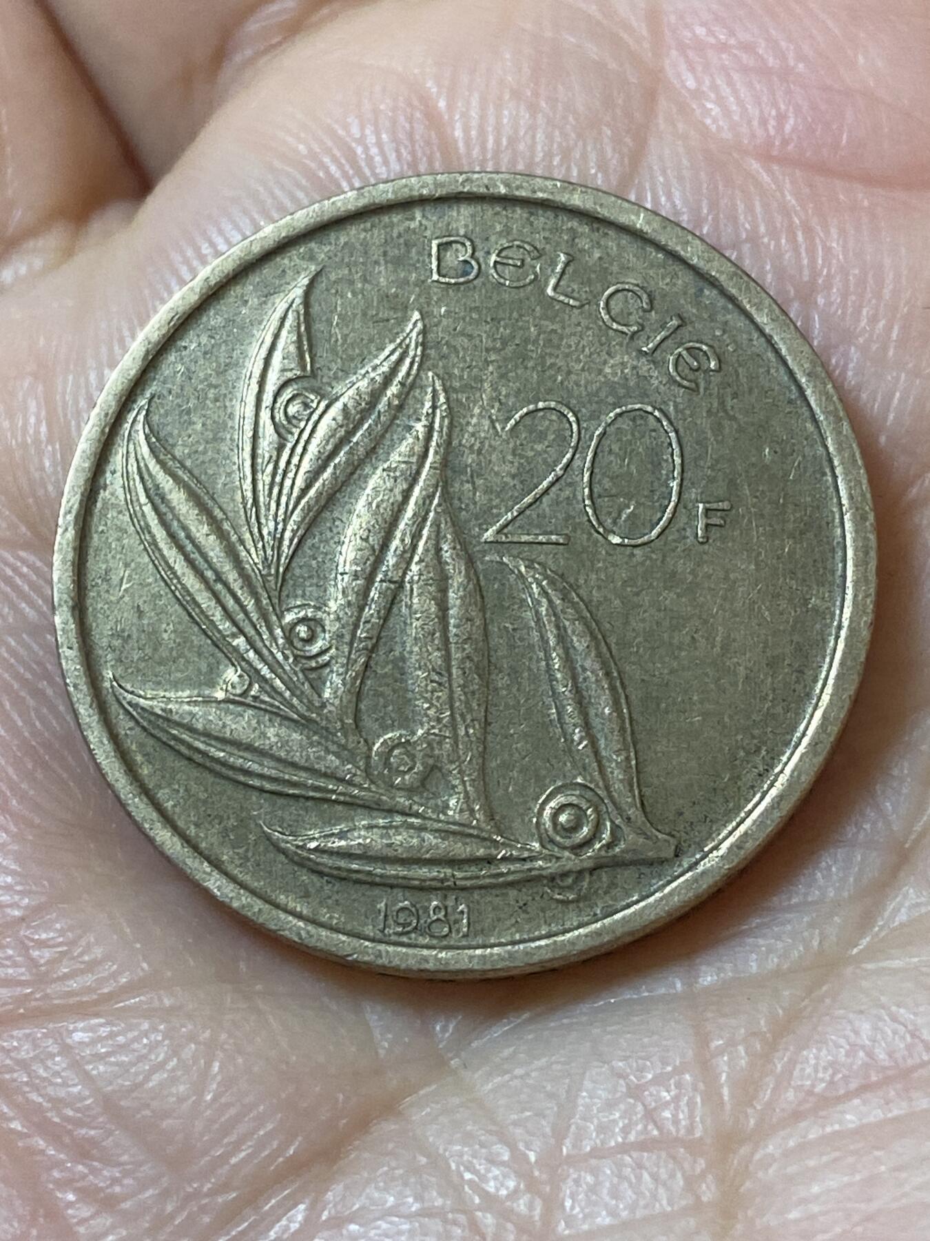 2026年第二十一场(总第一百九十场）外国好品散币场(免佣金) 比利时🇧🇪1981年20法郎(博杜安一世，荷语版)