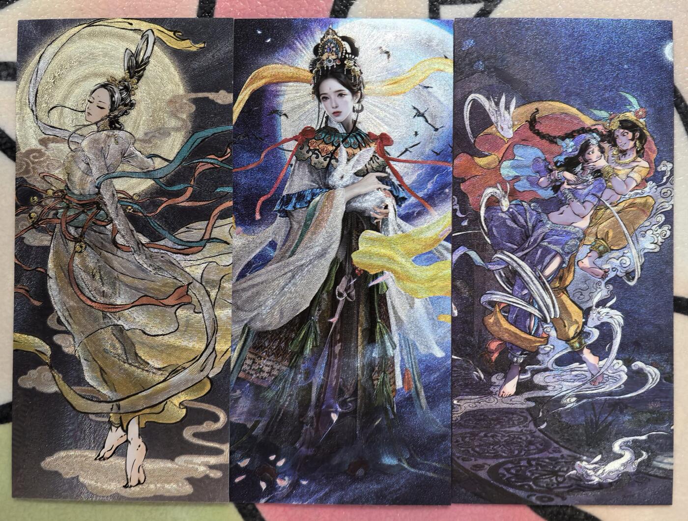 丫丫卡拍贺岁期-隔天发货（2月11日22：00截拍） 【半粗长卡套】橙卡文化--百媚西游 嫦娥半粗长卡 三张一套