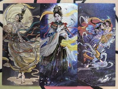 丫丫卡拍贺岁期-隔天发货（2月11日22：00截拍） - 【半粗长卡套】橙卡文化--百媚西游 嫦娥半粗长卡 三张一套