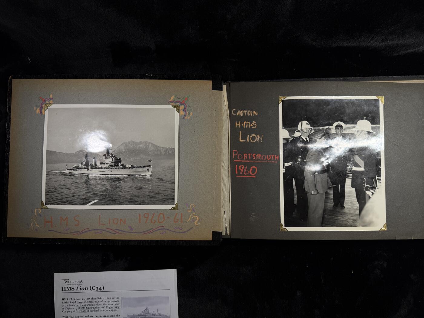 欢庆春节！戎马世界章牌大赏第111期春节大拍 英国狮级巡洋舰船员相册，照片60张左右