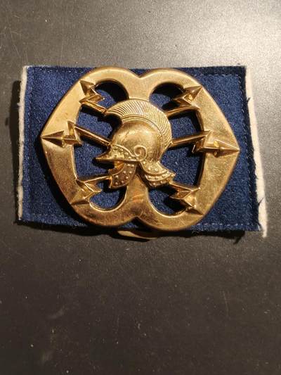 老王徽章第181期 - 荷兰皇家陆军信号兵团帽徽     一战时期