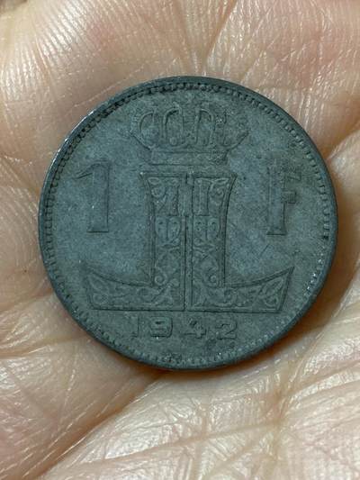 2026年第二十一场(总第一百九十场）外国好品散币场(免佣金) - 比利时🇧🇪1942年1法郎(二战德国占领时期，左法语右荷语版)