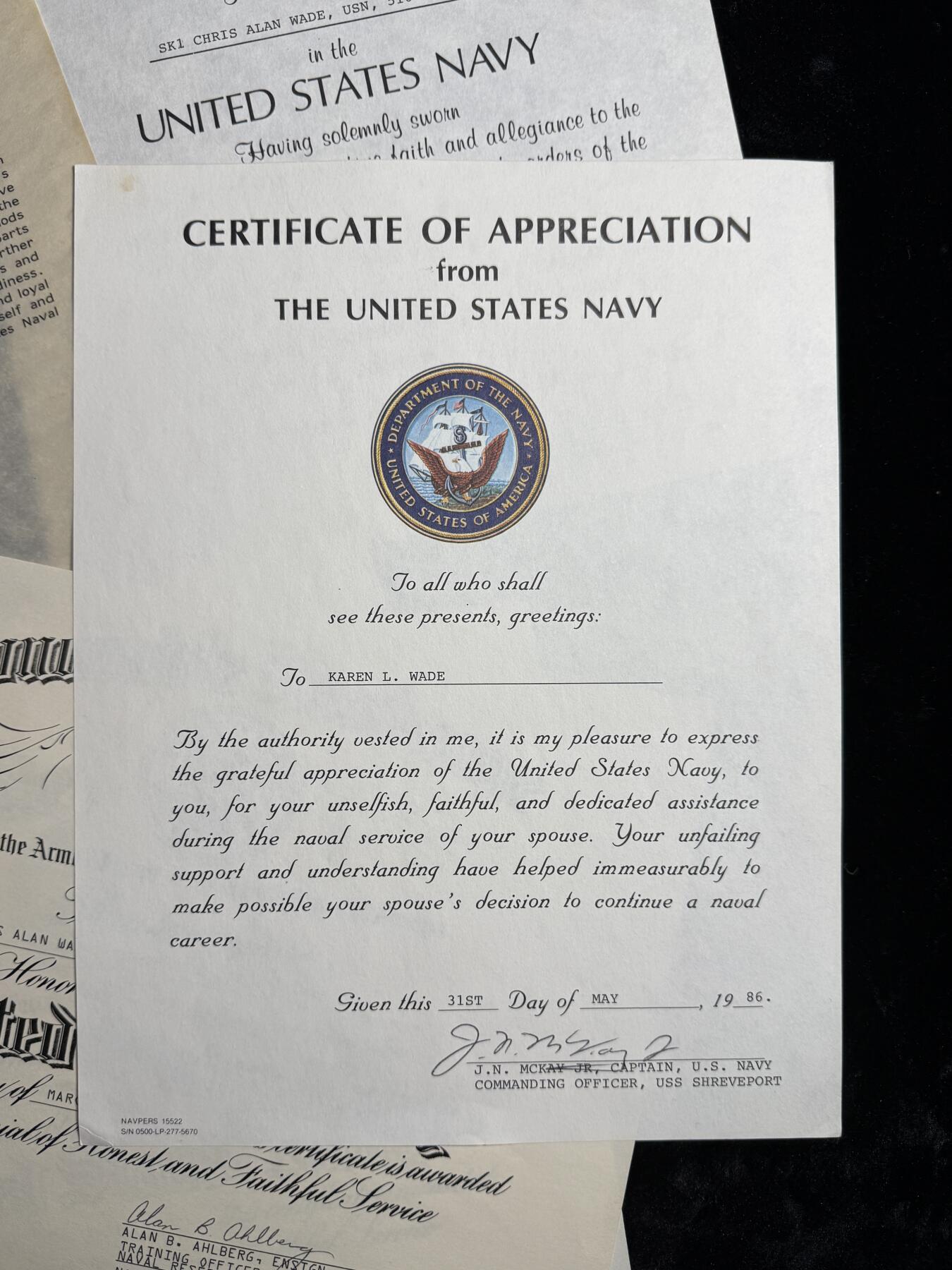 欢庆春节！戎马世界章牌大赏第111期春节大拍 美国太平洋舰队潜艇水兵证书套，得主在USS Barbel (SS-580) 号潜艇担任首席仓库管理员