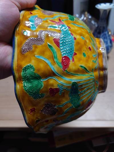 明宣德黄釉碗 - 明宣德黄釉碗