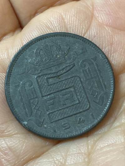 2026年第二十一场(总第一百九十场）外国好品散币场(免佣金) - 比利时🇧🇪1941年5法郎(二战德国占领时期，荷语版)