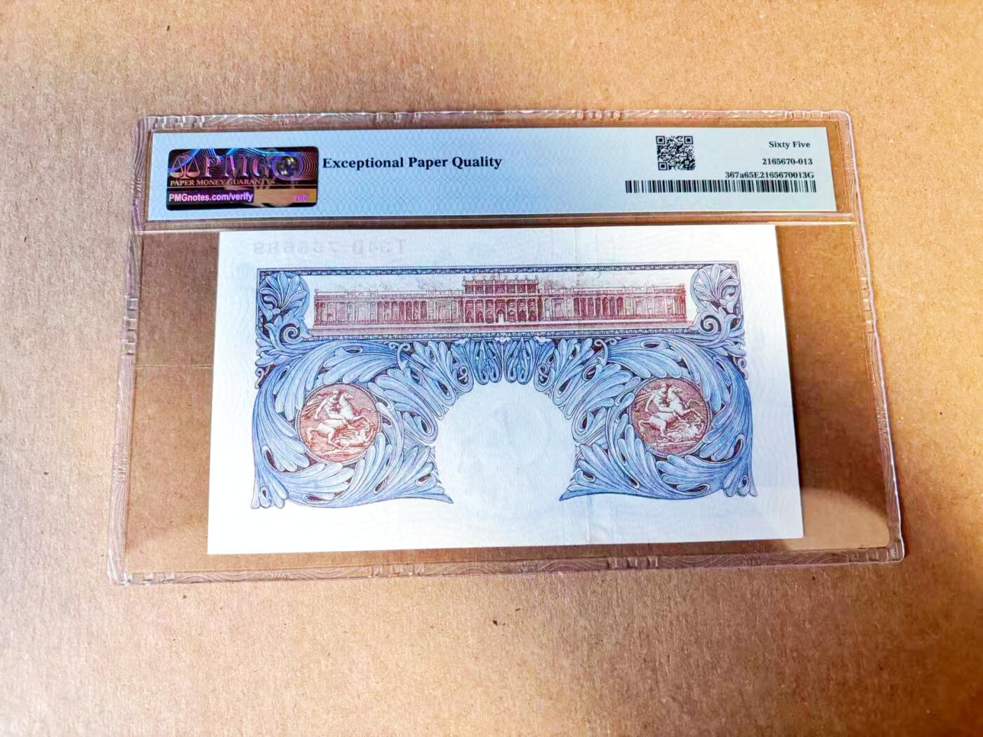 【Blue Auction】世界纸币精拍第785期——18级TOP拍卖/信誉/品质/专业/高效💫 【88尾】英国 A序列 1940-48年1镑 PMG65EPQ