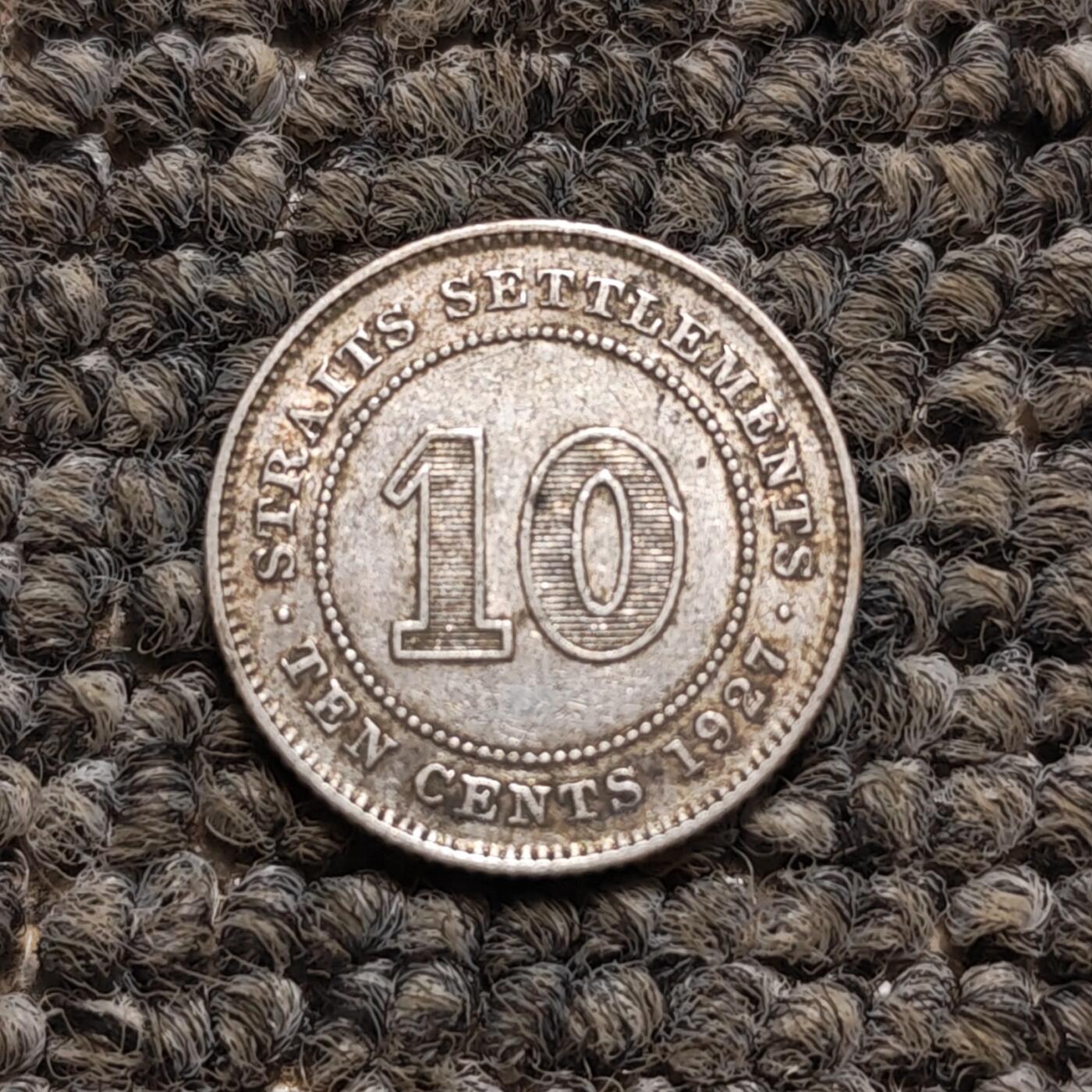 1927年英属海峡殖民地乔治五世10分小银币