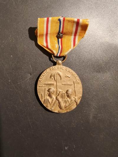 老王徽章第181期 - 美国二战亚太战区对日作战奖章    一颗铜星勋饰